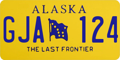 AK license plate GJA124