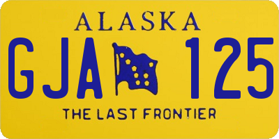 AK license plate GJA125