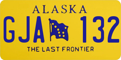 AK license plate GJA132
