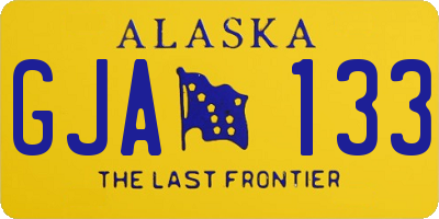 AK license plate GJA133
