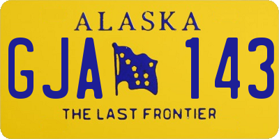 AK license plate GJA143