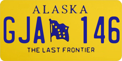 AK license plate GJA146
