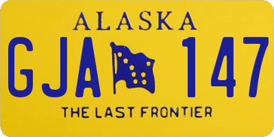 AK license plate GJA147