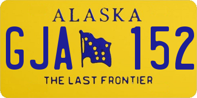 AK license plate GJA152