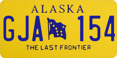 AK license plate GJA154