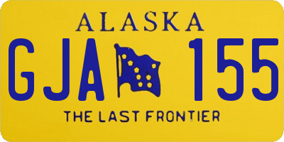 AK license plate GJA155