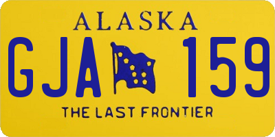 AK license plate GJA159