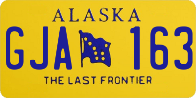 AK license plate GJA163