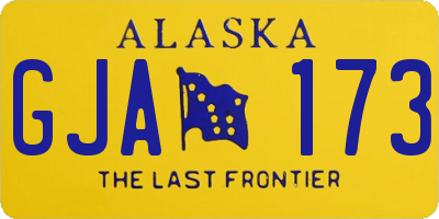 AK license plate GJA173