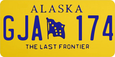 AK license plate GJA174