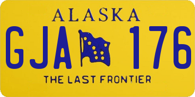 AK license plate GJA176