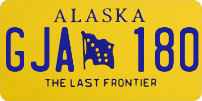 AK license plate GJA180