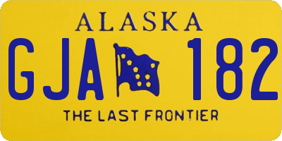 AK license plate GJA182