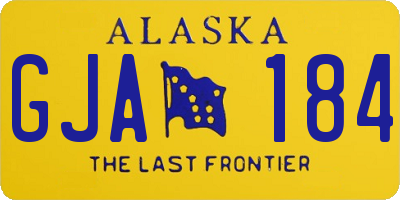AK license plate GJA184