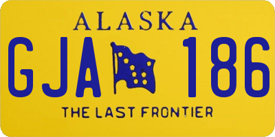 AK license plate GJA186