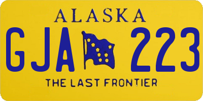 AK license plate GJA223