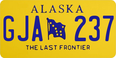 AK license plate GJA237