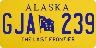AK license plate GJA239