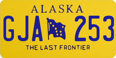 AK license plate GJA253
