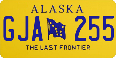 AK license plate GJA255