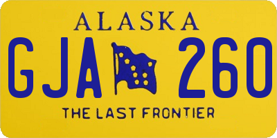 AK license plate GJA260