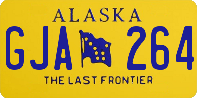 AK license plate GJA264