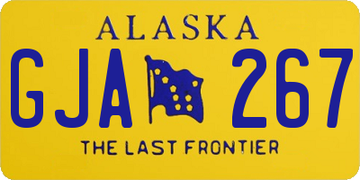 AK license plate GJA267