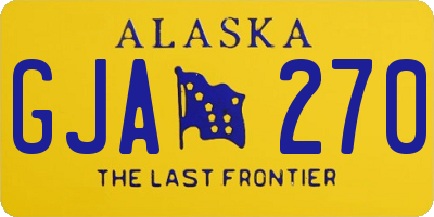 AK license plate GJA270