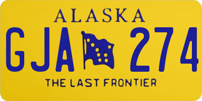 AK license plate GJA274