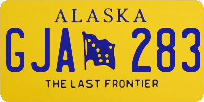 AK license plate GJA283