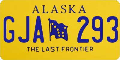 AK license plate GJA293