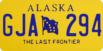 AK license plate GJA294