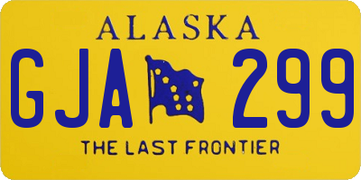 AK license plate GJA299