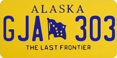 AK license plate GJA303