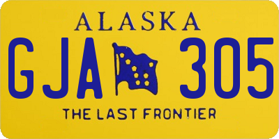 AK license plate GJA305