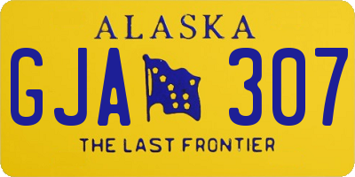 AK license plate GJA307