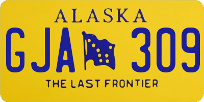 AK license plate GJA309