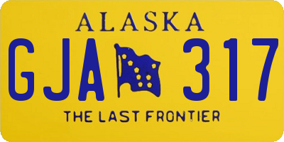 AK license plate GJA317