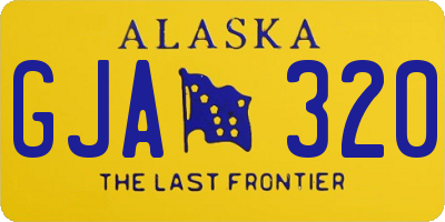 AK license plate GJA320