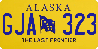 AK license plate GJA323