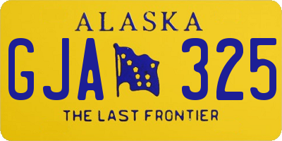 AK license plate GJA325
