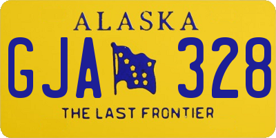AK license plate GJA328