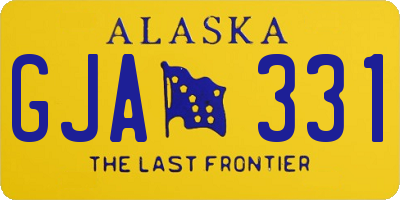 AK license plate GJA331