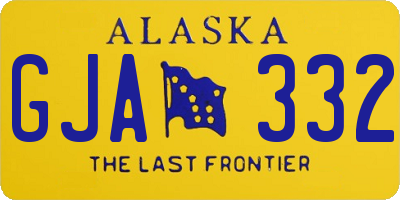 AK license plate GJA332