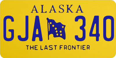 AK license plate GJA340