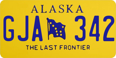 AK license plate GJA342