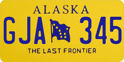 AK license plate GJA345