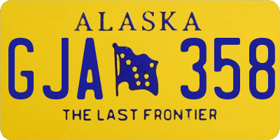 AK license plate GJA358