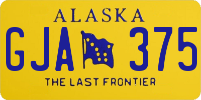 AK license plate GJA375