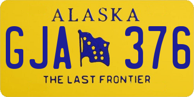 AK license plate GJA376